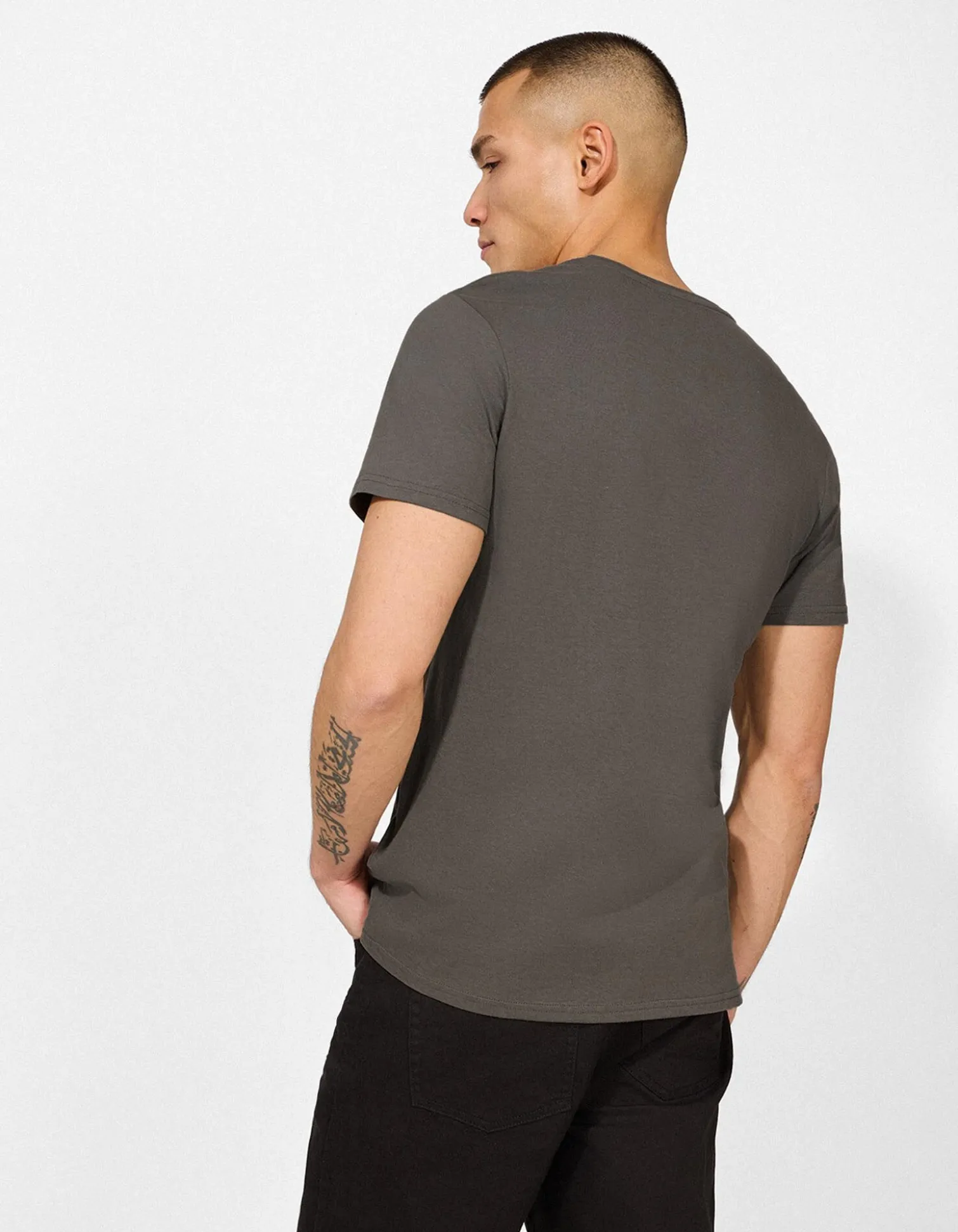T-Shirt - Print - dunkelgrau