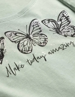 T-Shirt - Print - türkis