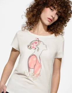 T-Shirt - Print - weiß