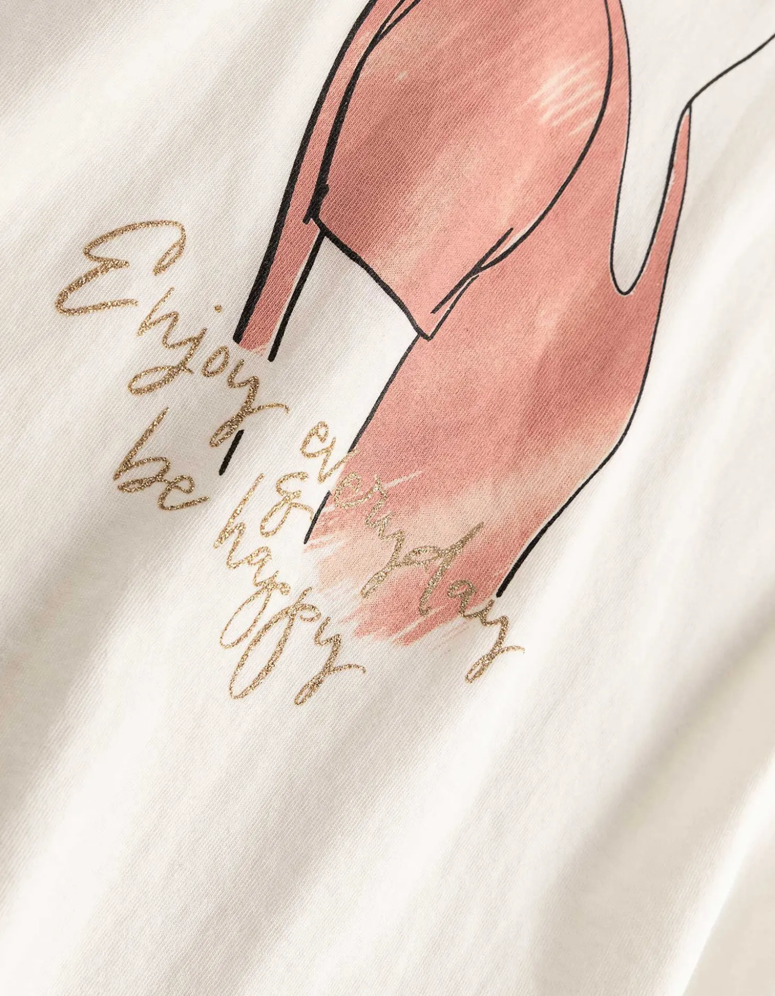 T-Shirt - Print - weiß