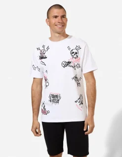 T-Shirt - Print - weiß