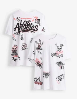 T-Shirt - Print - weiß