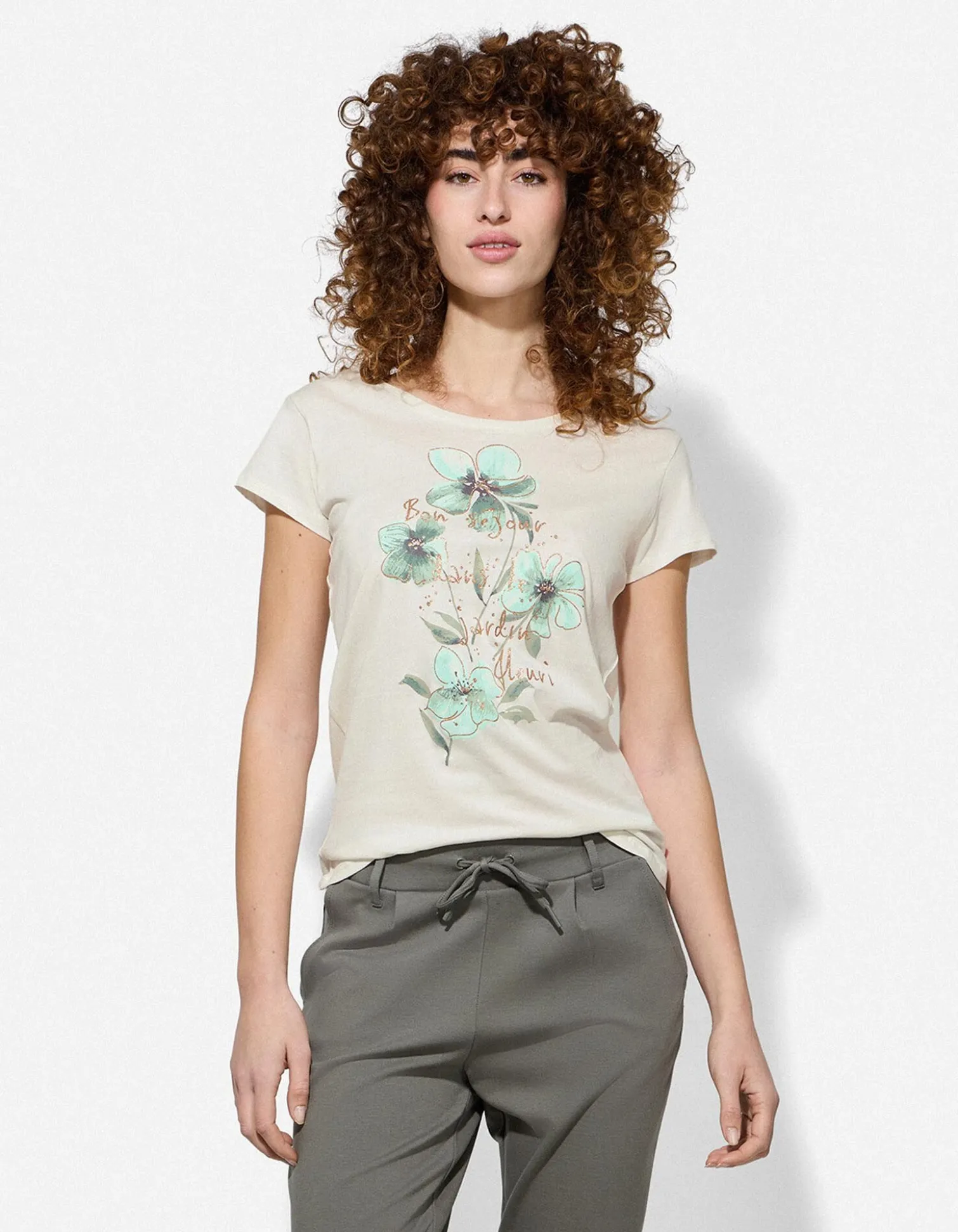 T-Shirt - Print - weiß