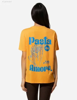 T-Shirt - Rückenprint - gelb