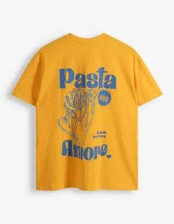 T-Shirt - Rückenprint - gelb