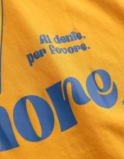 T-Shirt - Rückenprint - gelb