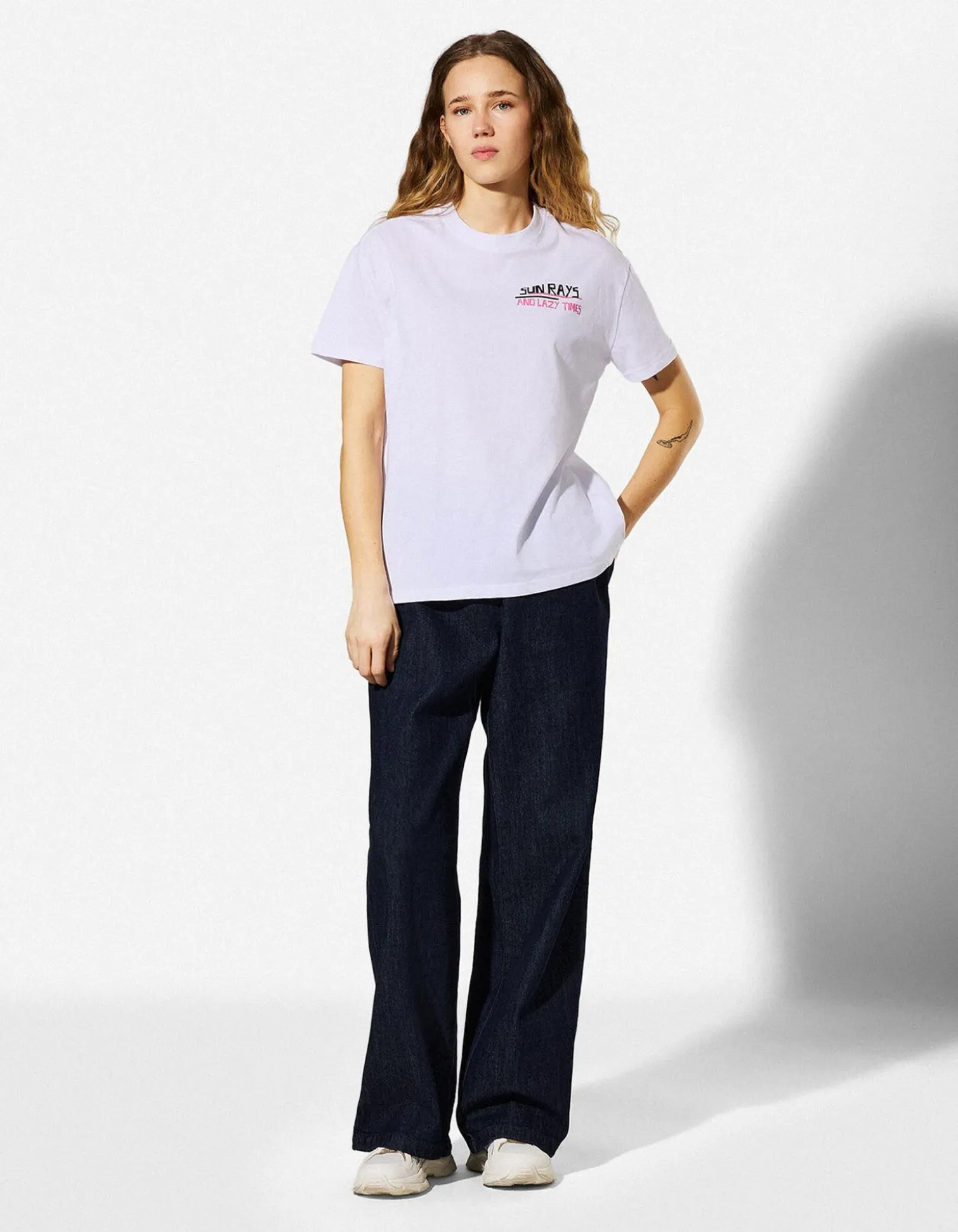 T-Shirt - Rückenprint - weiß