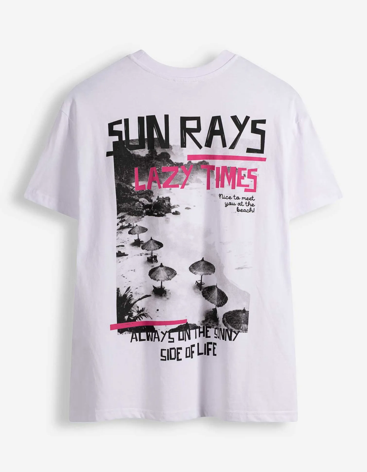 T-Shirt - Rückenprint - weiß