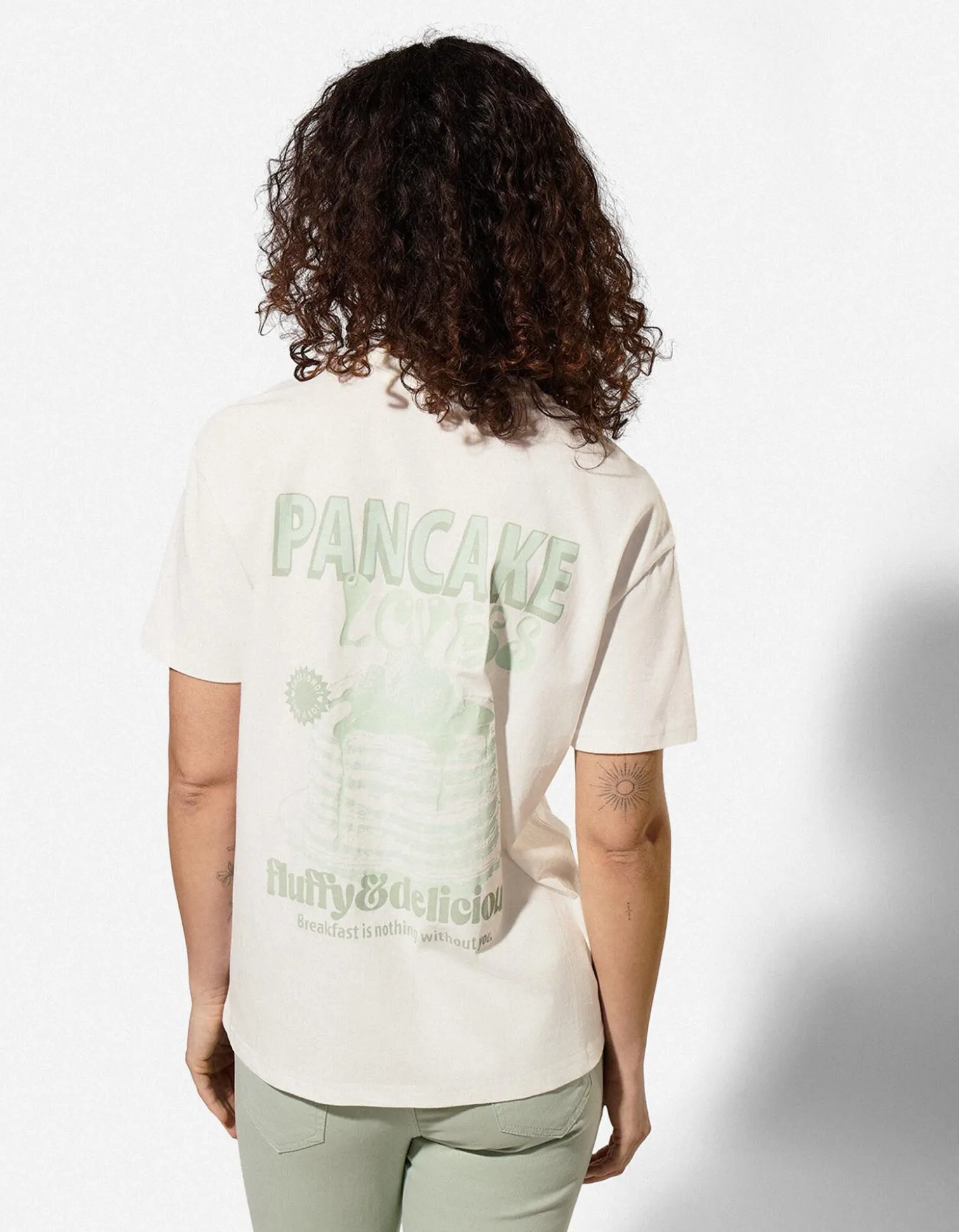 T-Shirt - Rückenprint - weiß