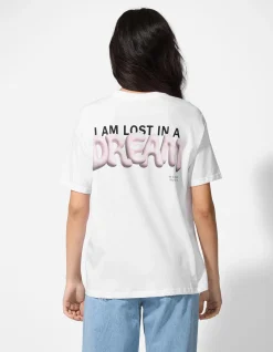 T-Shirt - Rückenprint - weiß