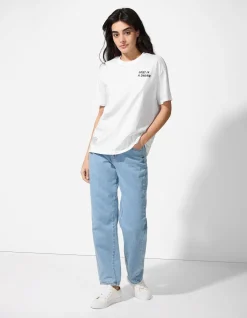 T-Shirt - Rückenprint - weiß
