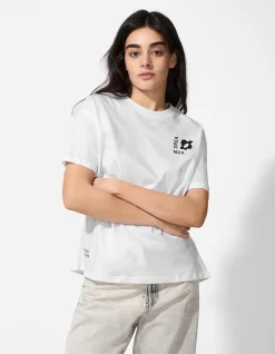 T-Shirt - Rückenprint - weiß