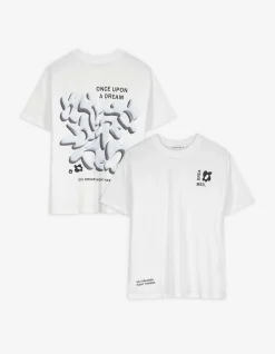 T-Shirt - Rückenprint - weiß