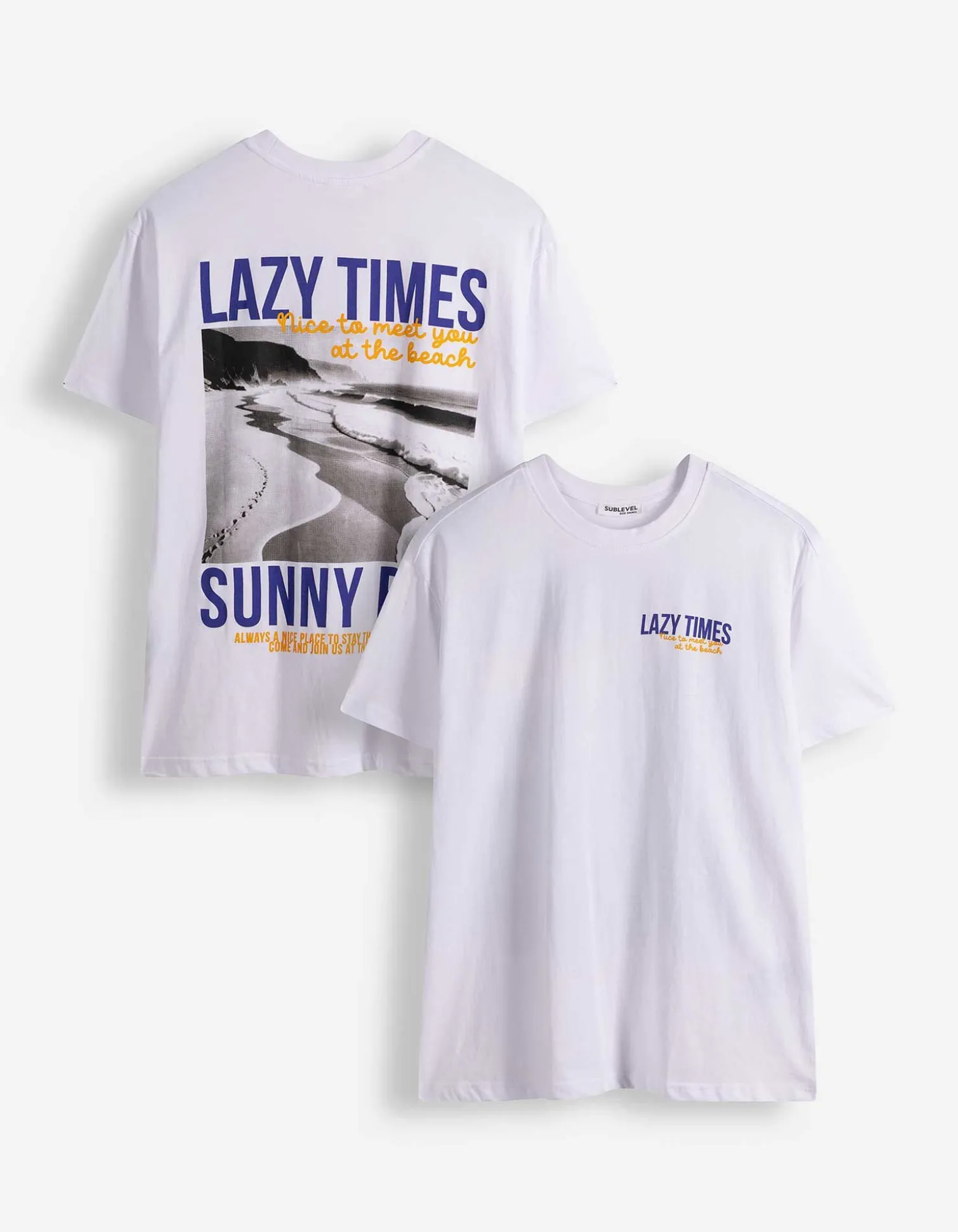 T-Shirt - Rückenprint - weiß
