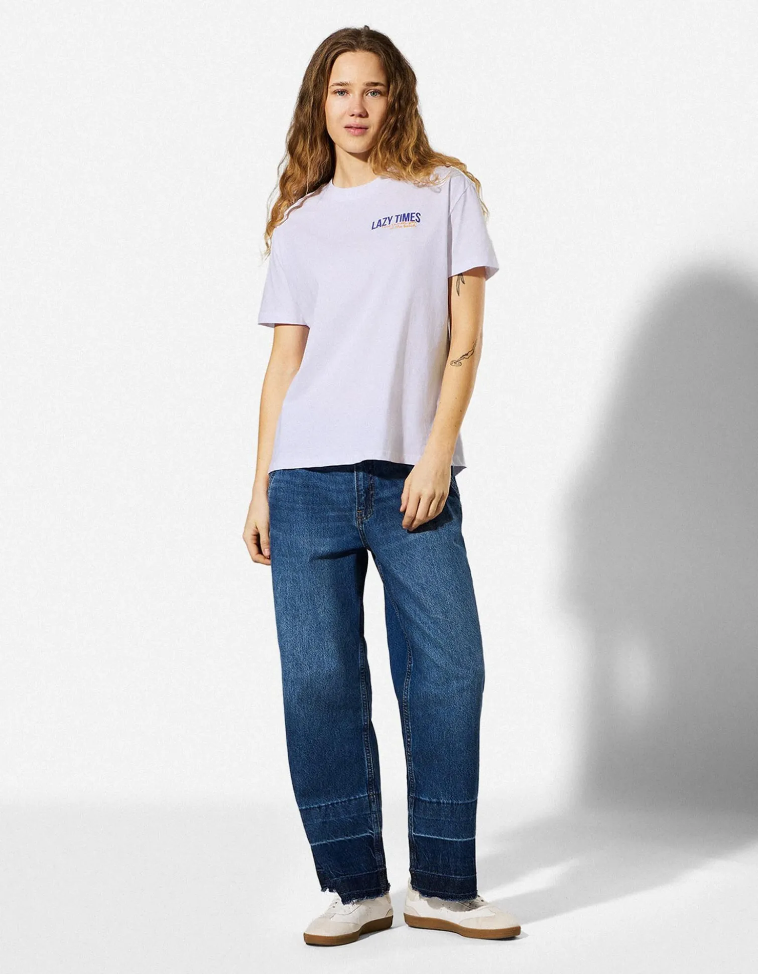 T-Shirt - Rückenprint - weiß