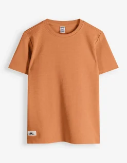 T-Shirt - Rundhals-Ausschnitt - orange