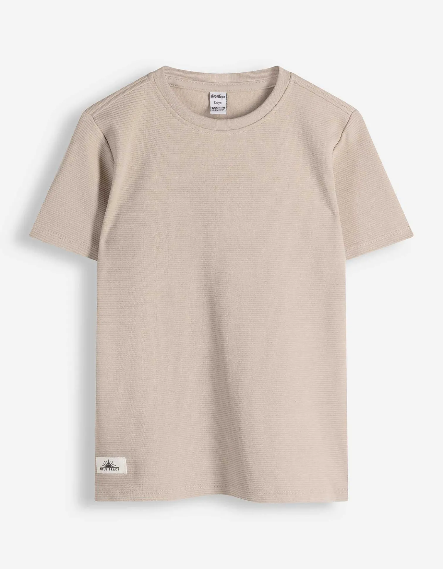 T-Shirt - Rundhals-Ausschnitt - beige