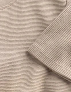 T-Shirt - Rundhals-Ausschnitt - beige
