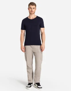 T-Shirt - Slim Fit - dunkelblau