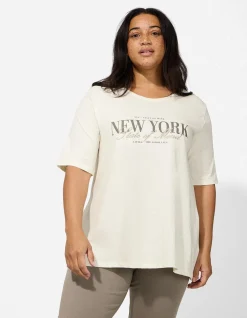 T-Shirt - Stickereien - weiß