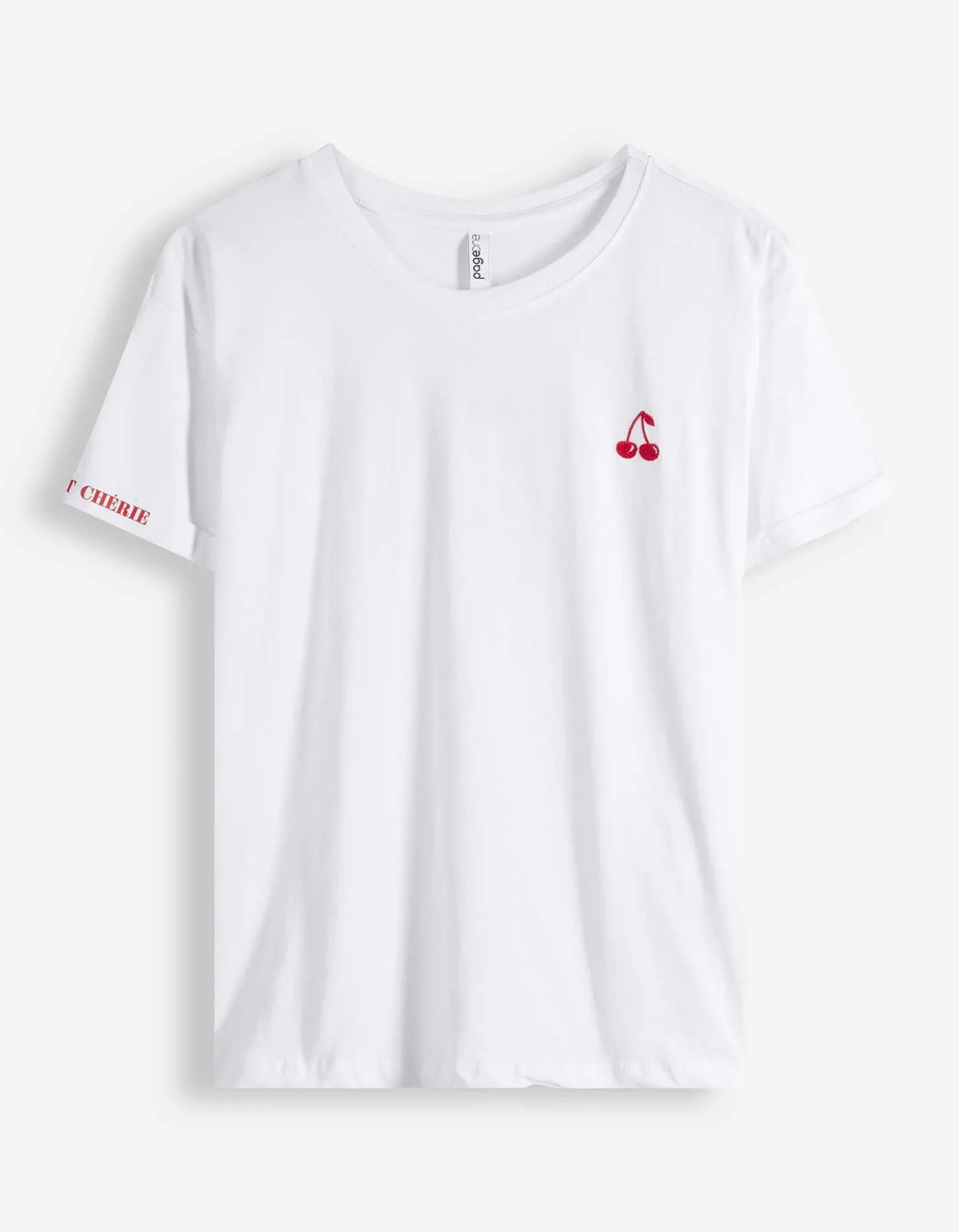 T-Shirt - Stickereien - weiß