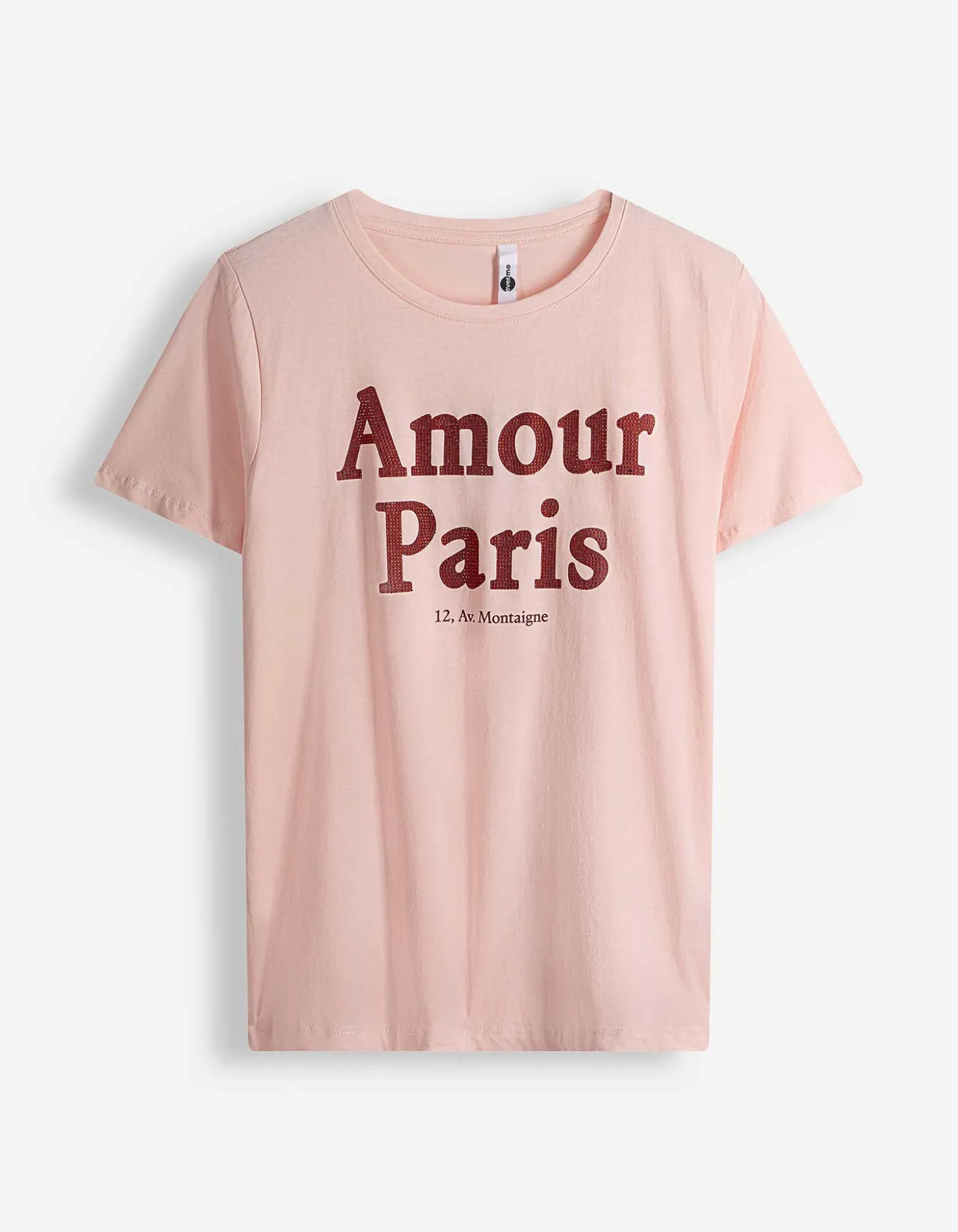 T-Shirt - Strasssteine - rosa