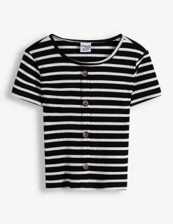 T-Shirt - Streifen - weiß