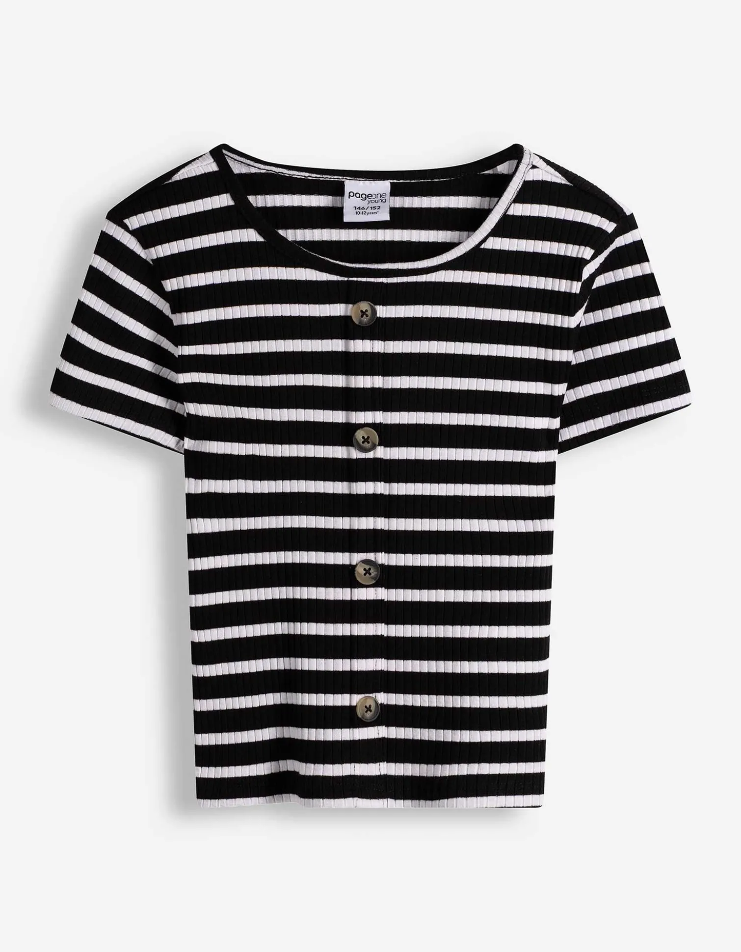 T-Shirt - Streifen - weiß