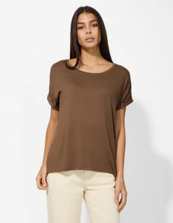 T-Shirt - Viskose-Mix - Beige