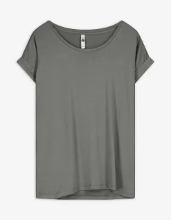 T-Shirt - Viskose-Mix - grün