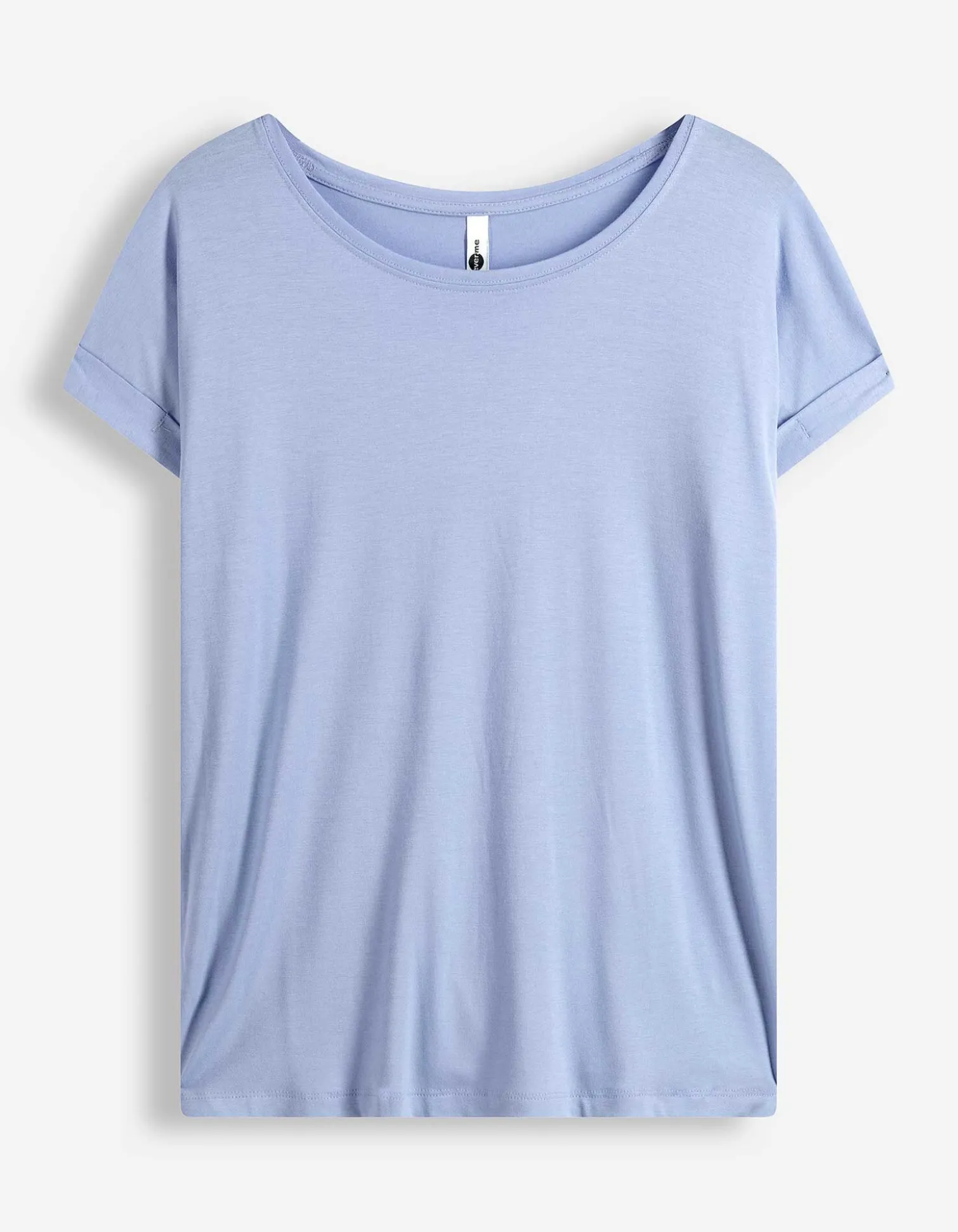 T-Shirt - Viskose-Mix - hellblau