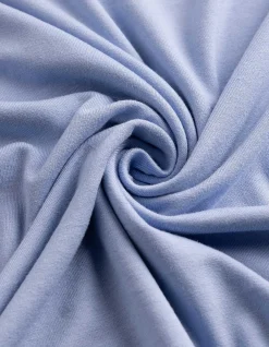 T-Shirt - Viskose-Mix - hellblau