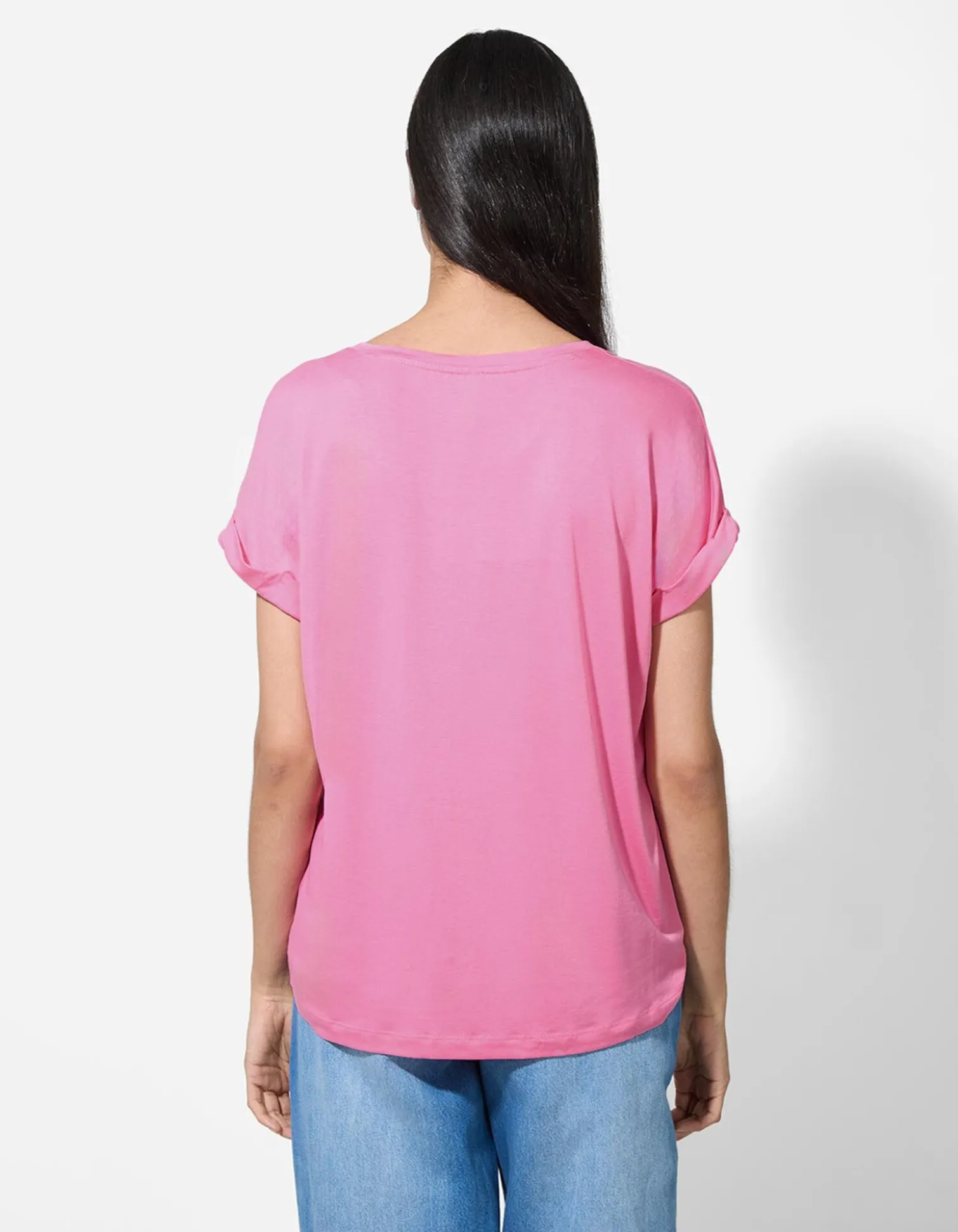 T-Shirt - Viskose-Mix - pink