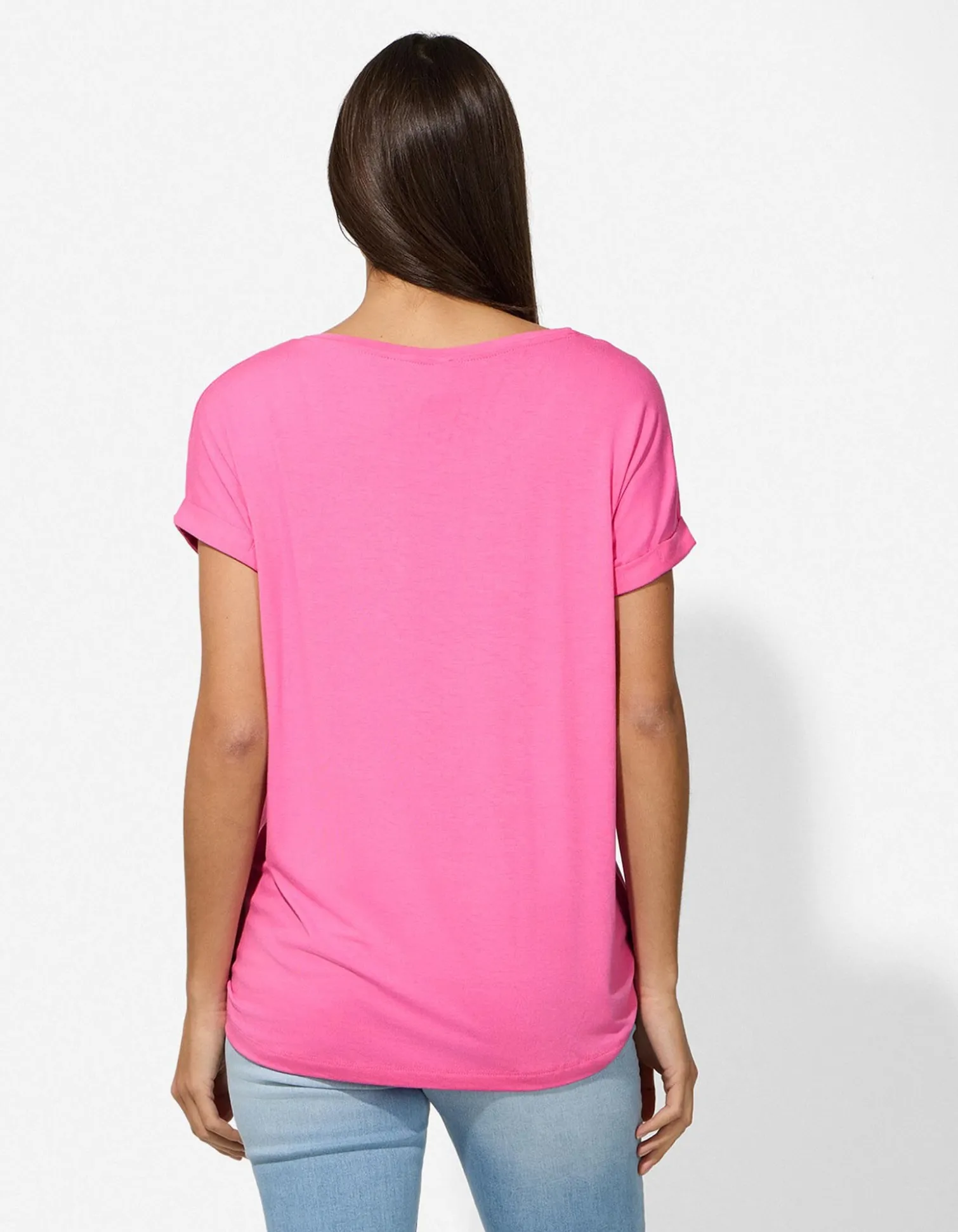 T-Shirt - Viskose-Mix - pink