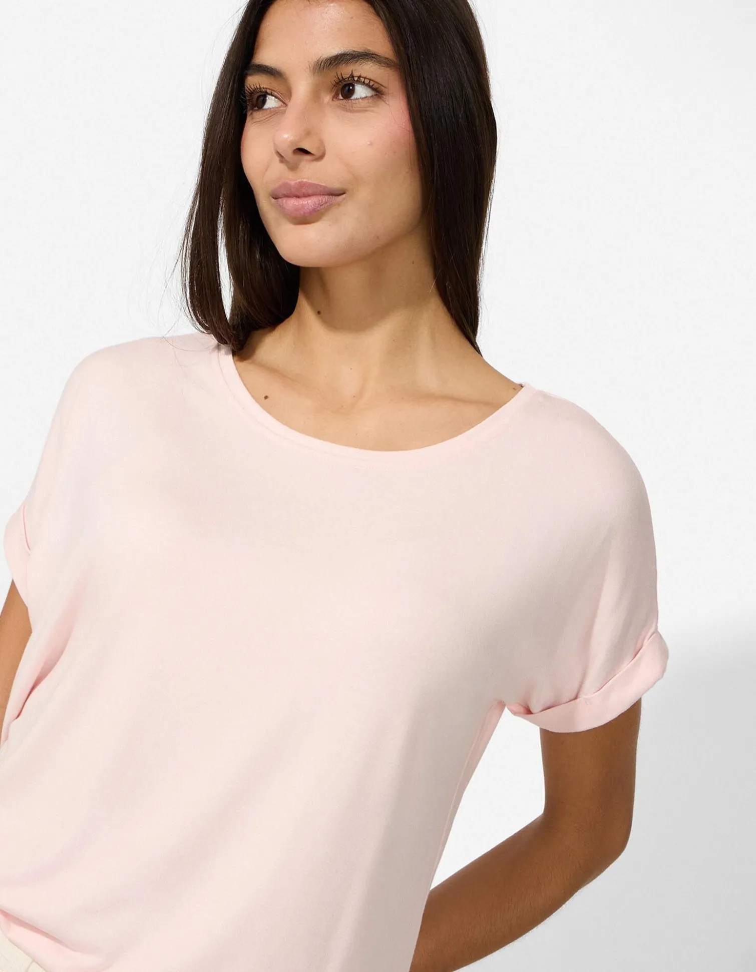 T-Shirt - Viskose-Mix - rosa