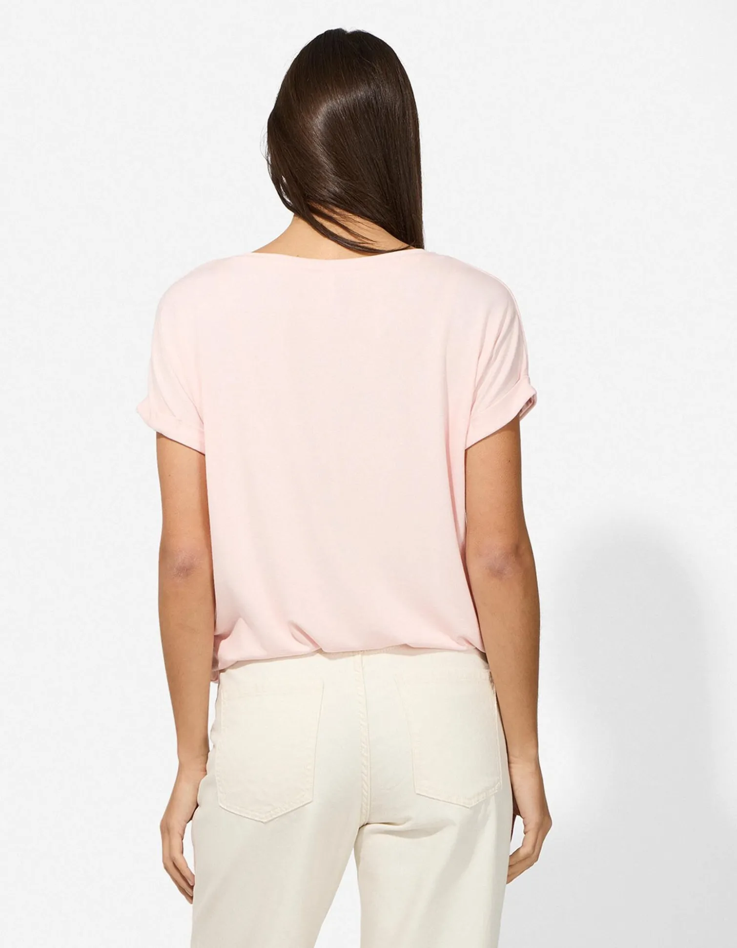 T-Shirt - Viskose-Mix - rosa