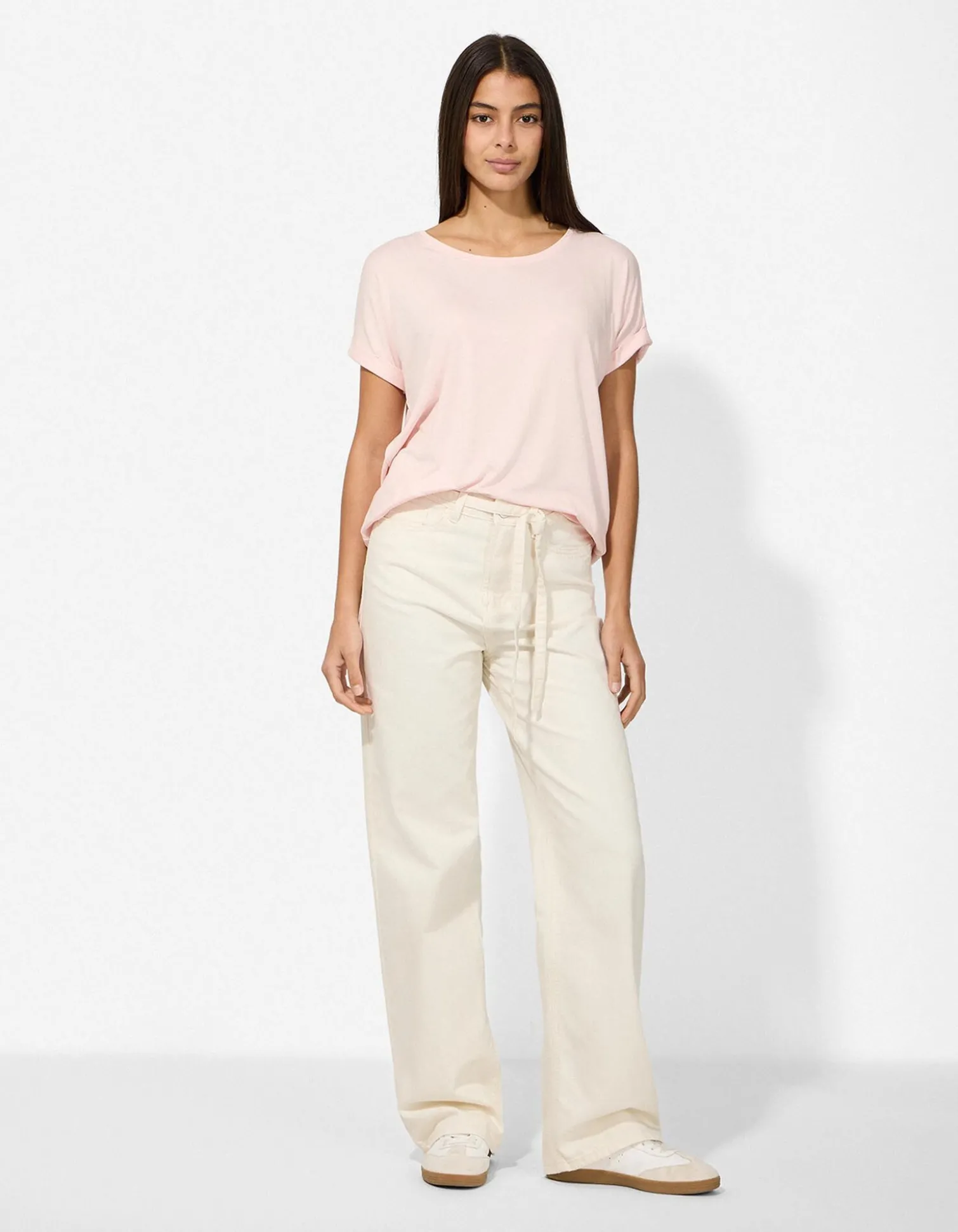 T-Shirt - Viskose-Mix - rosa