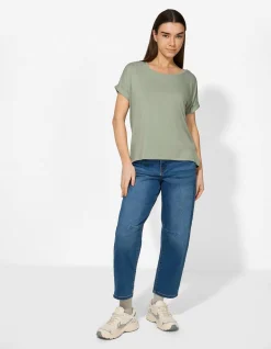 T-Shirt - Viskose-Mix - türkis