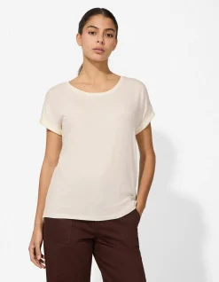 T-Shirt - Viskose-Mix - weiß