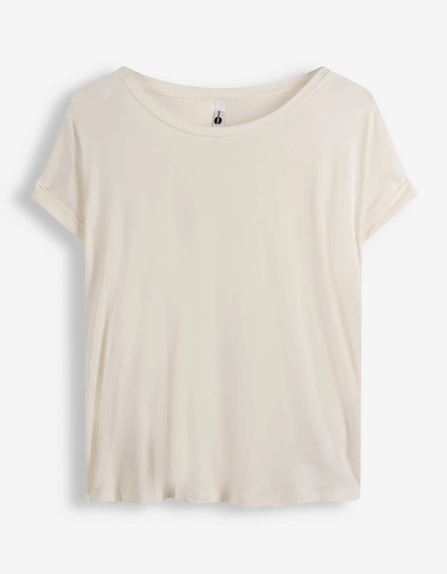 T-Shirt - Viskose-Mix - weiß