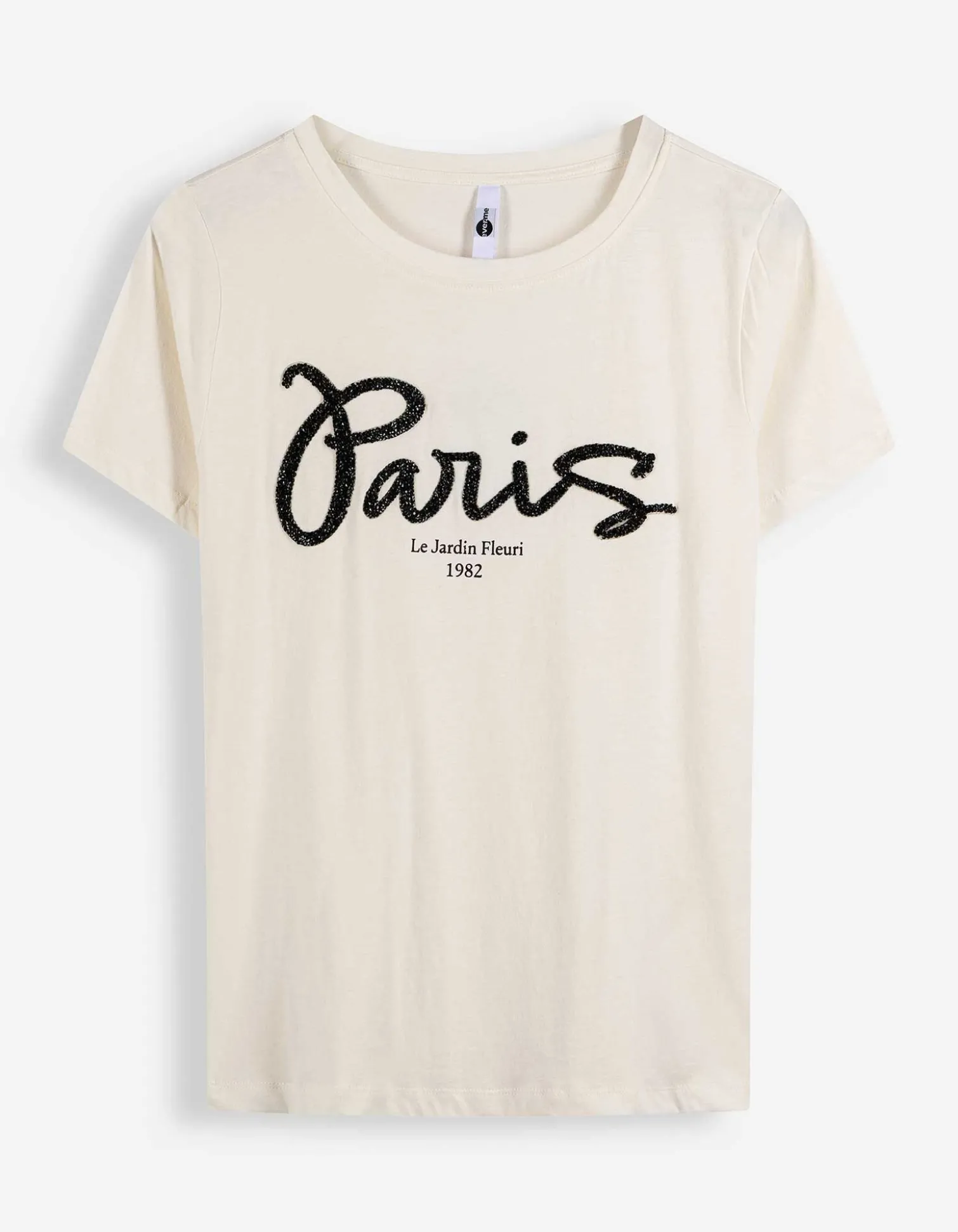 T-Shirt - Ziersteine - weiß