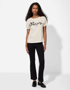 T-Shirt - Ziersteine - weiß