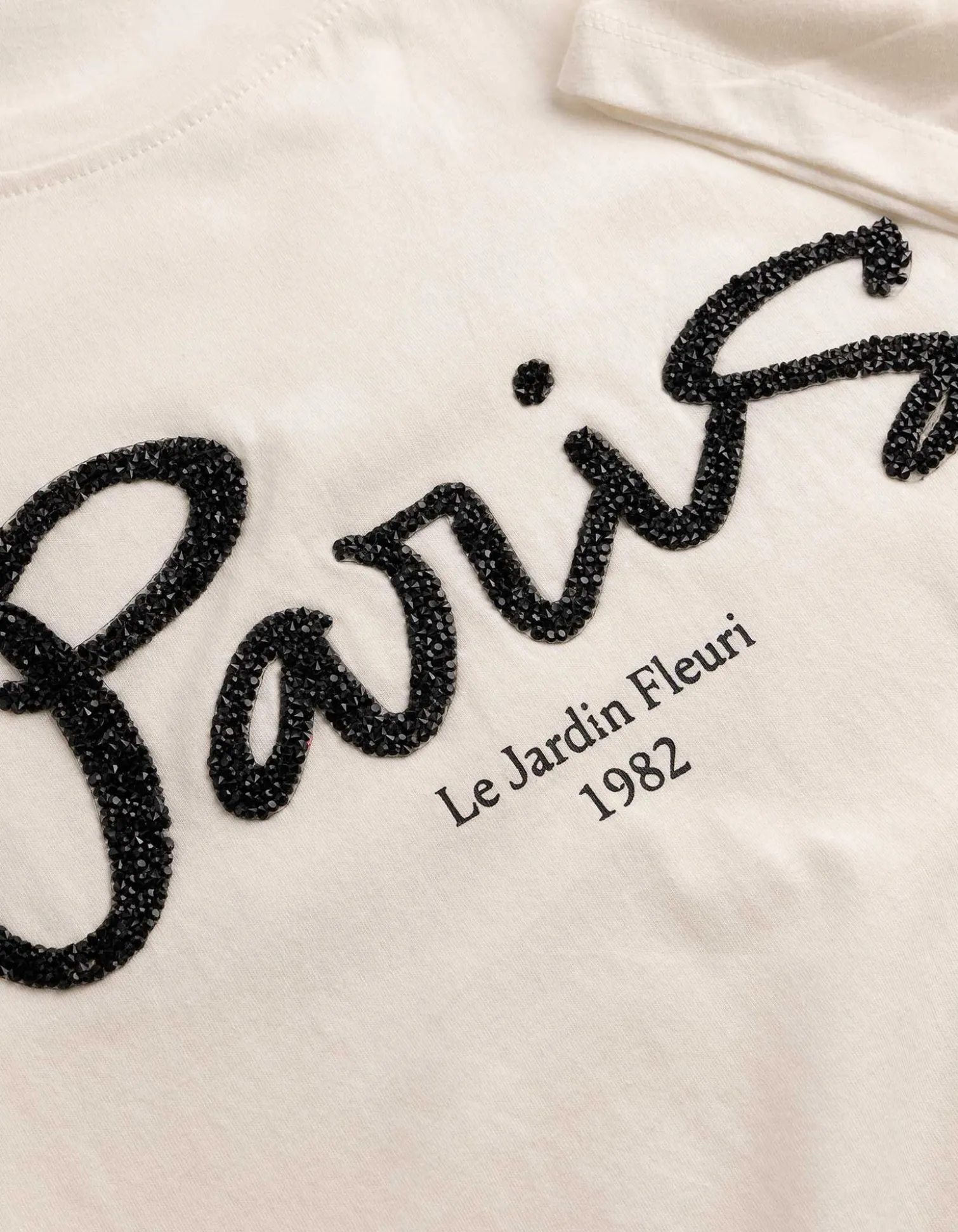T-Shirt - Ziersteine - weiß