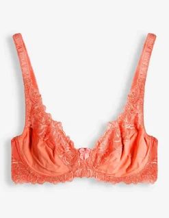 T-Shirt-BH - Stickereien - orange
