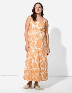 Umstandskleid - Allover-Muster - orange