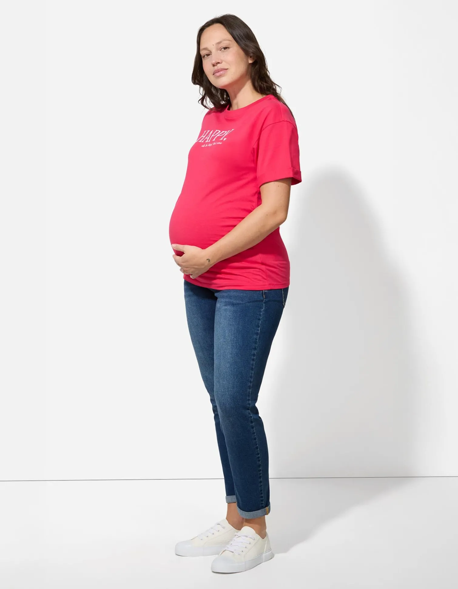 Umstandsshirt - Print - pink
