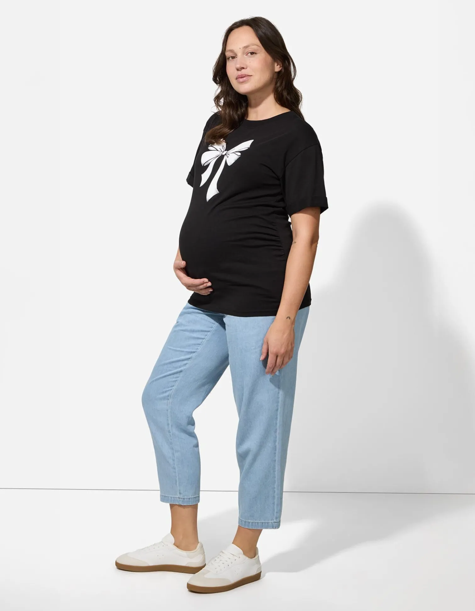 Umstandsshirt - Print - schwarz